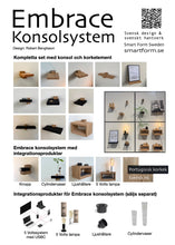 Ladda upp bild till gallerivisning, Embrace konsolsystem, Smart Form Sweden, Robert Bengtsson, konsolhylla, svensk ek, kork, hylla