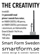 Ladda upp bild till gallerivisning, Robert Bengtsson, Smart Form Sweden, THE CREATIVITY, Skissa, Rita, Skriva, Omfamna kreativiteten, hyllning till kreativiteten, Hahnemühle, FABER-CASTELL, svenskt trä, furu, hyggesfritt virke
