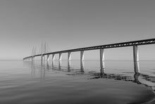 Ladda upp bild till gallerivisning, Bron & Sundet, Öresundbron, Öresund,Fine Fine Art Print, Fotokonst, Øresundsbroen, Øresund, Robert Bengtsson, Smart Form Sweden, poster, poster art, tavla, svart/vitt