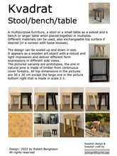 Ladda upp bild till gallerivisning, KVADRAT pall / stool