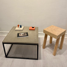 Ladda upp bild till gallerivisning, Set Kvarteret Kalk, Smart Form Sweden, Robert Bengtsson, Kalk, Kalkfärg, betong, kork, naturnära material, långlivade material, Gamla Väster, Set EVEL Medium K, ljushållare, Malmö på Vykort, KVADRAT Pall, Hyggesfritt virke, hyggesfri furu, betongbord