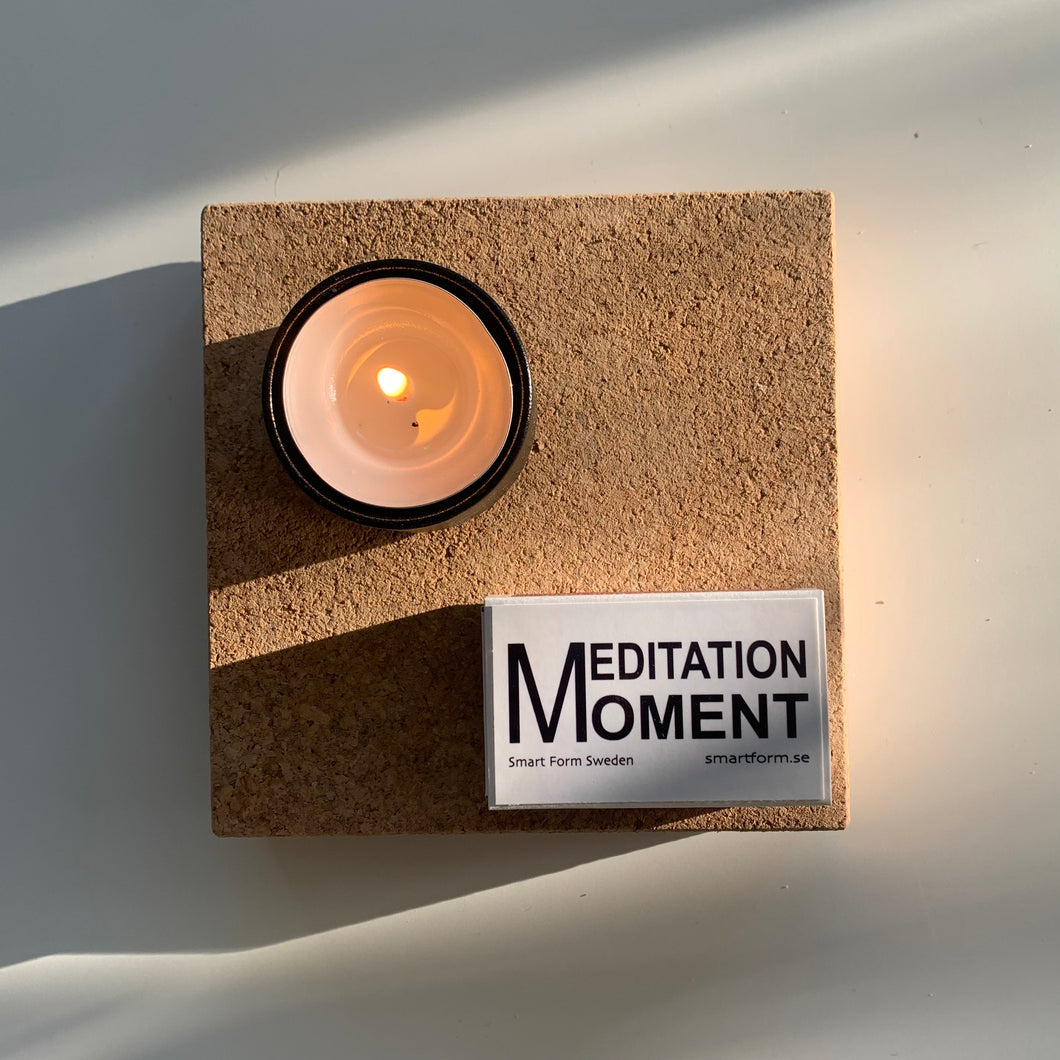 Smart Form Sweden, Robert Bengtsson, Våges, Meditation, Meditation Moment, kort, meditationsljus, System LEVEL. LEVEL Medium kork, Set Meditation Moment